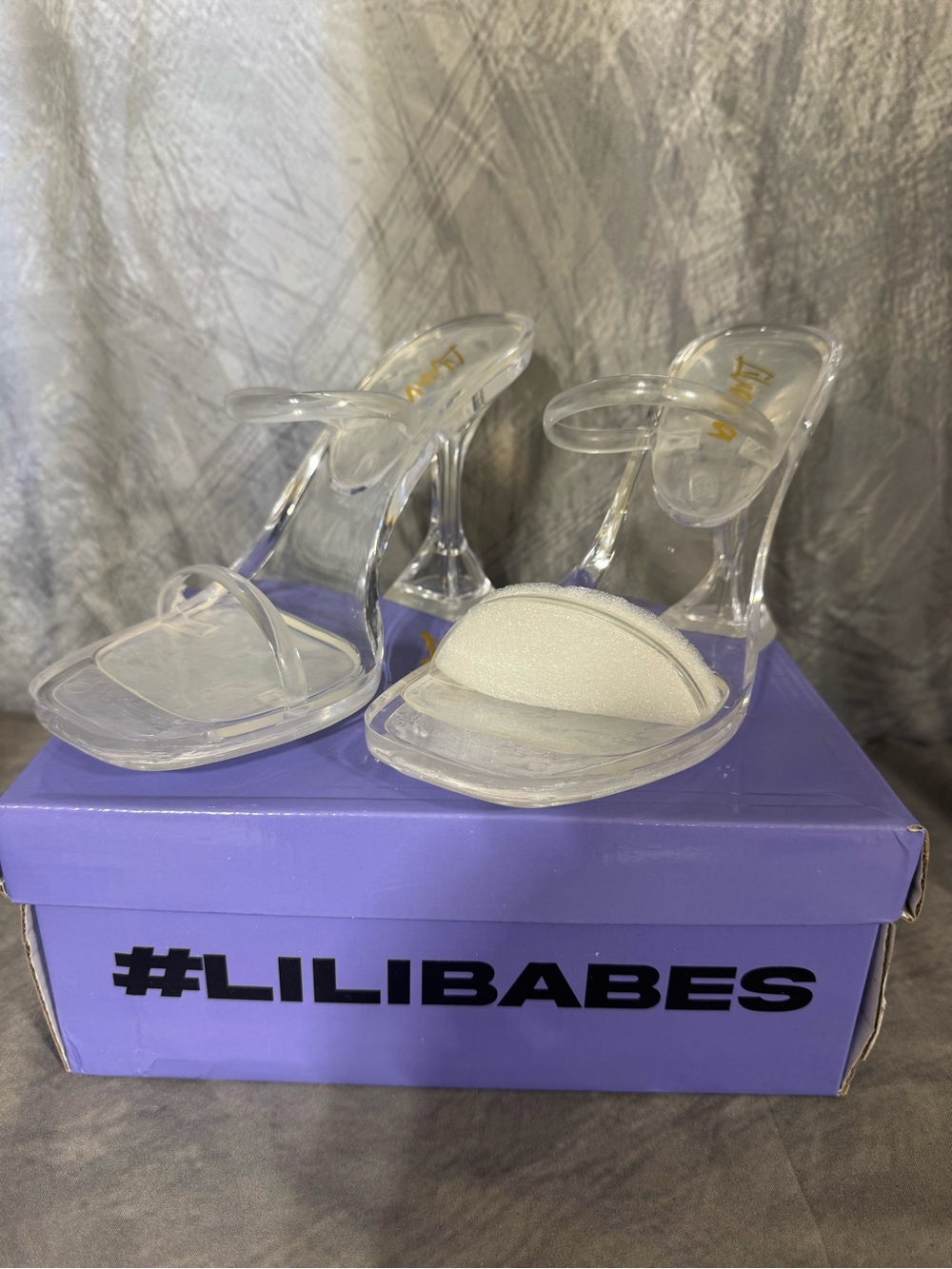 Liliana Women's Double Strap Jelly Sandals Transparent Spool Heels Mina-1